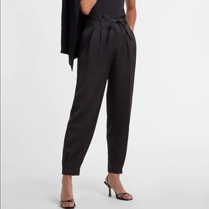 Express black paper bag pants. Size 2.
